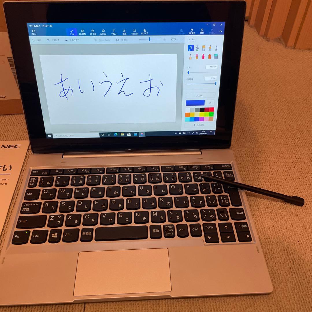 NEC WindowsタブレットPC シルバー　PC-VJE11U1V4