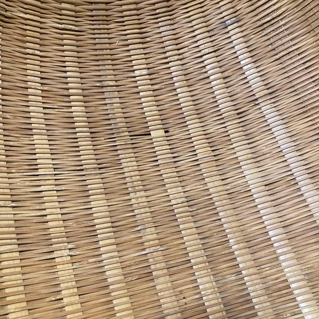 片口ざる　竹籠　竹かご　竹細工　アンティーク　昭和レトロ　古道具　4個セット