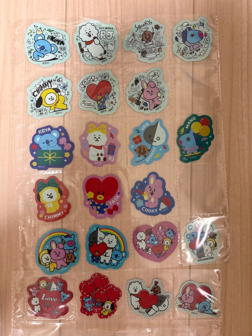 BT21 キーホルダー　シール