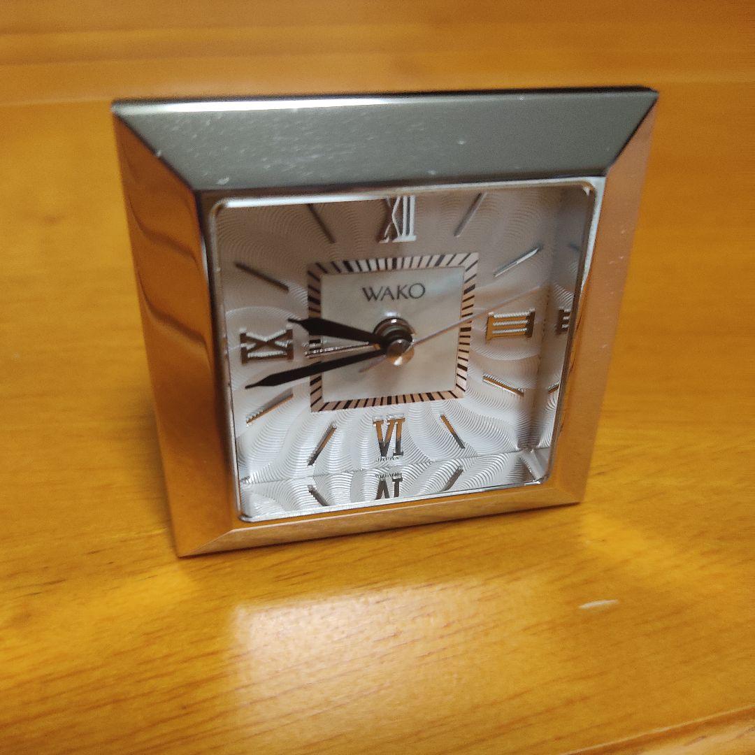 WAKO スクエア置時計 シルバー