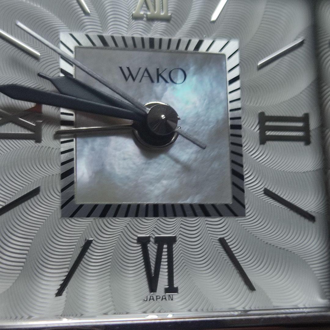 WAKO スクエア置時計 シルバー