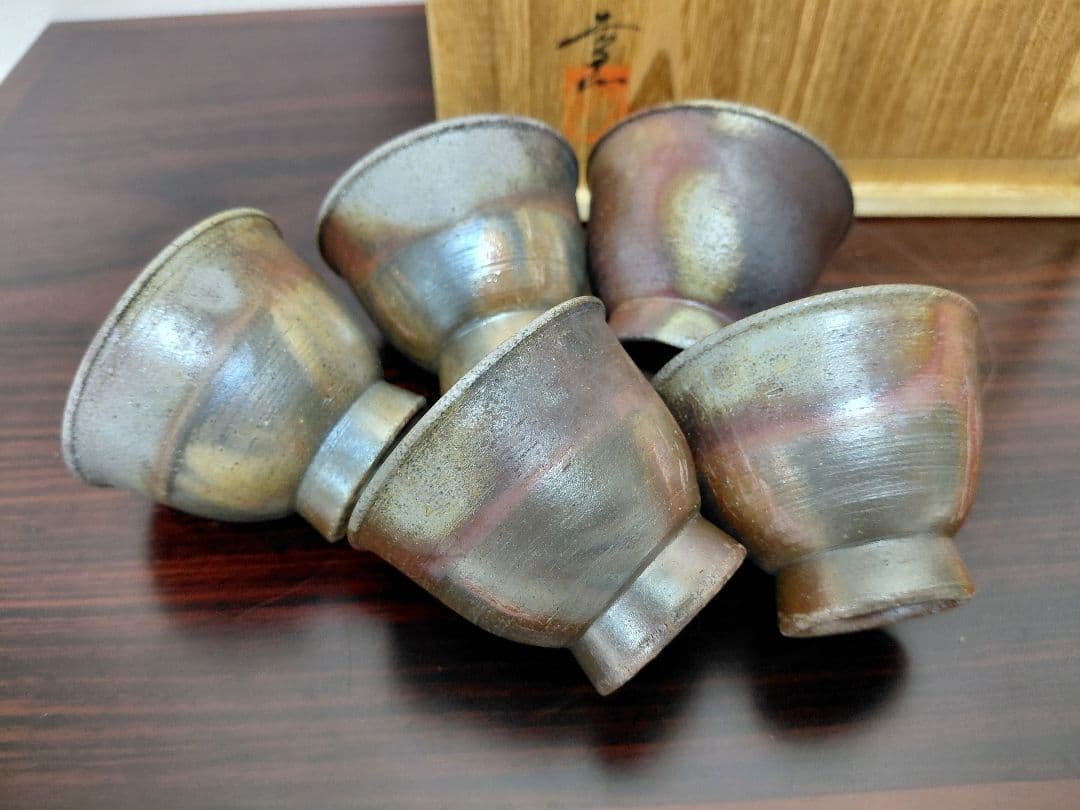 備前焼 泰山窯 茶器セット 宝瓶 湯冷 煎茶碗5客 煎茶道具