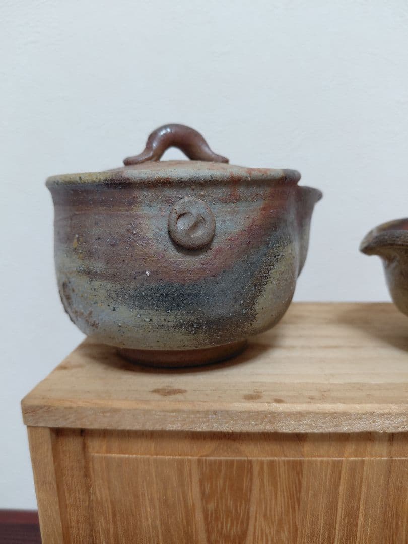 備前焼 泰山窯 茶器セット 宝瓶 湯冷 煎茶碗5客 煎茶道具
