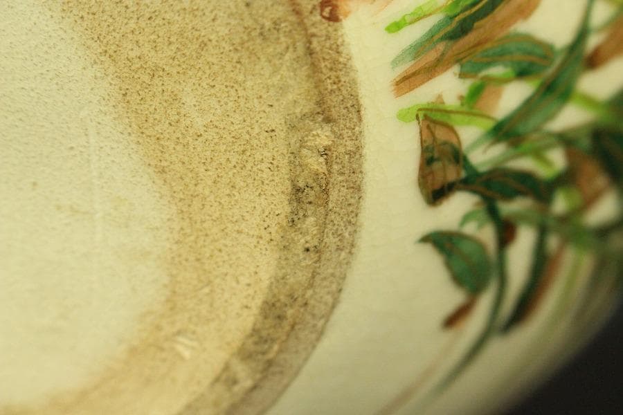 茶道具 飾壷 仁清写 色絵金彩 共箱(A881)