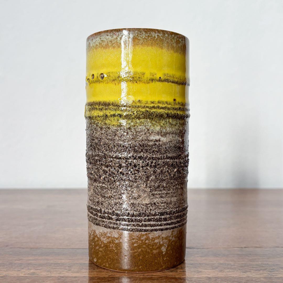 【東ドイツ Strehlaの花瓶】Fat lava ミッドセンチュリー 367