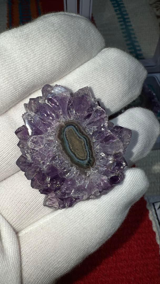 ①最高品質 ウルグアイ産アメジストスティラクタイト 放射状鍾乳原石コレクション