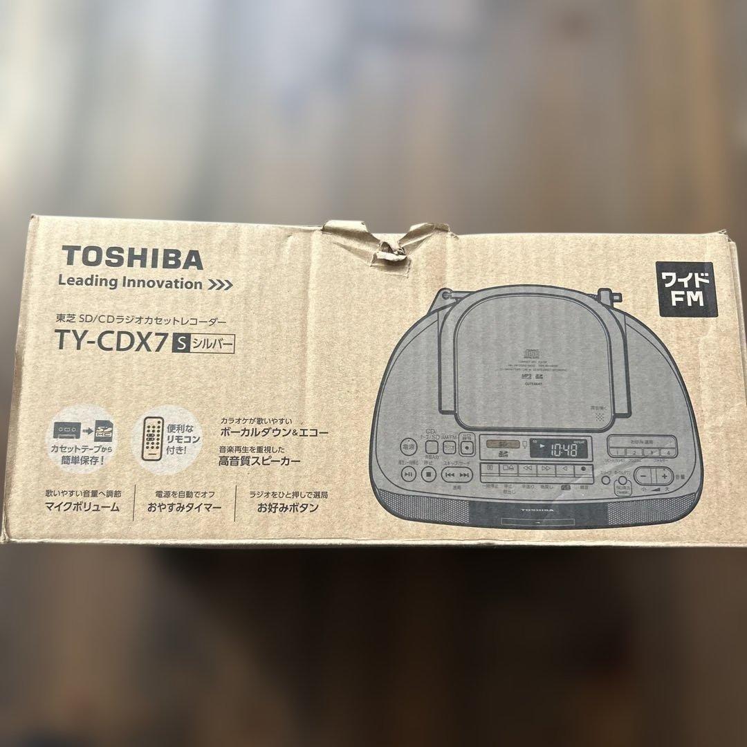 「箱付き」TOSHIBA TY-CDX7 CD・カセットデッキ リモコン付き