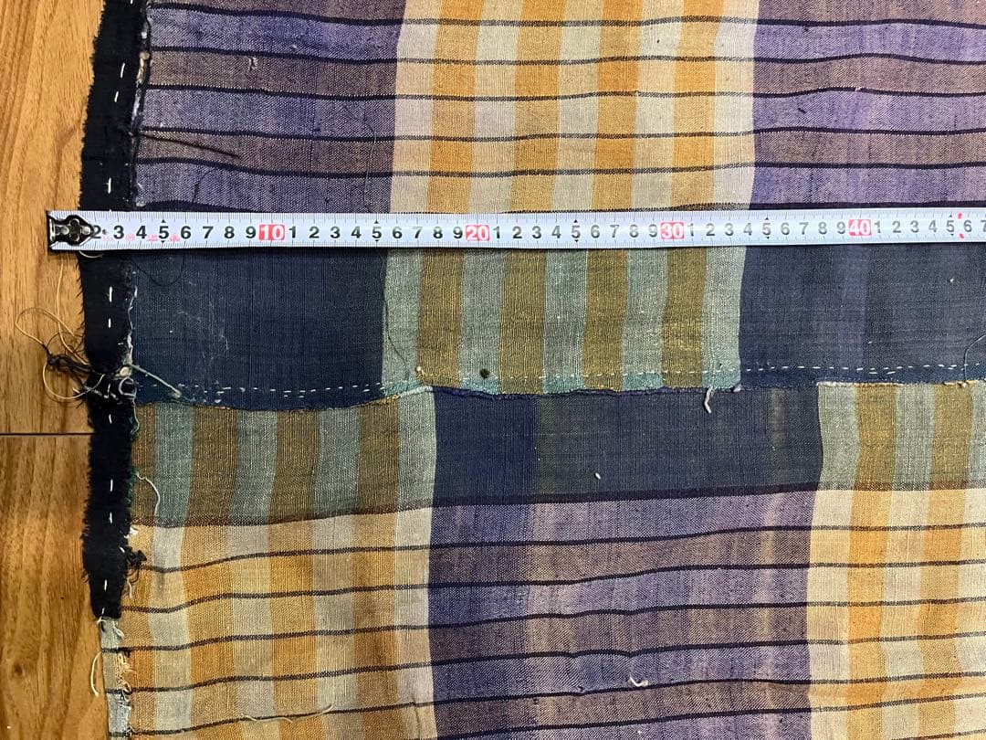 木綿　チェック　古布