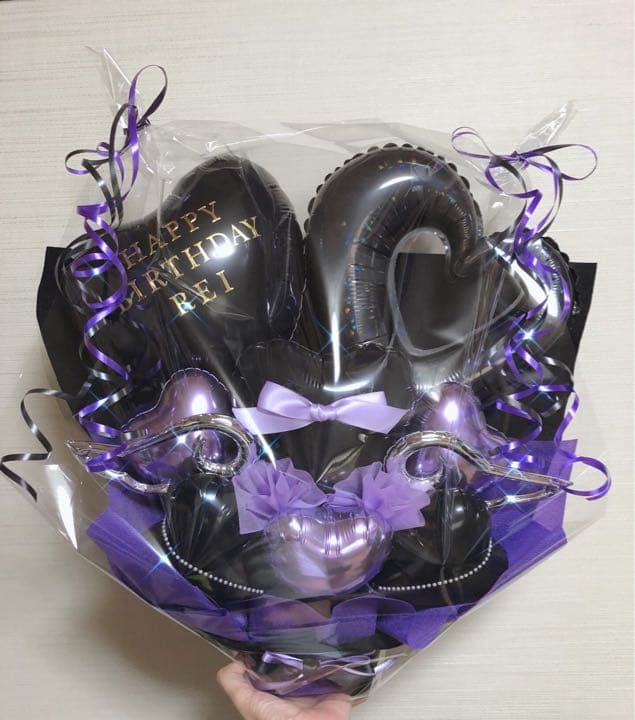 バルーンギフト　誕生日　推し　バルーンアレンジ  リボン　生誕祭