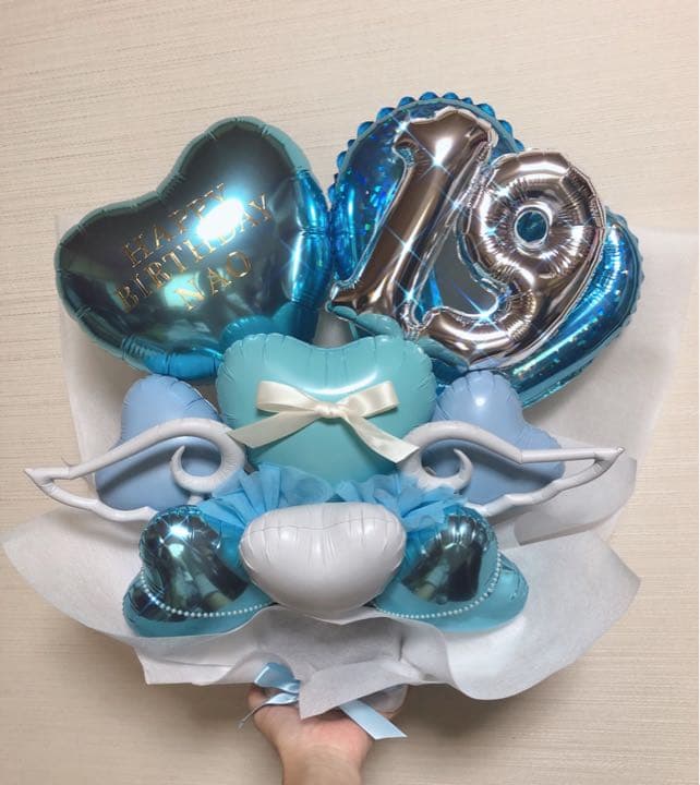 バルーンギフト　誕生日　推し　バルーンアレンジ  リボン　生誕祭