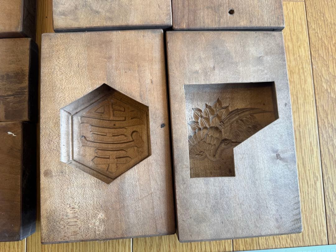 和菓子型 木製型 菓子型　和菓子　木製　オブジェ　インテリア