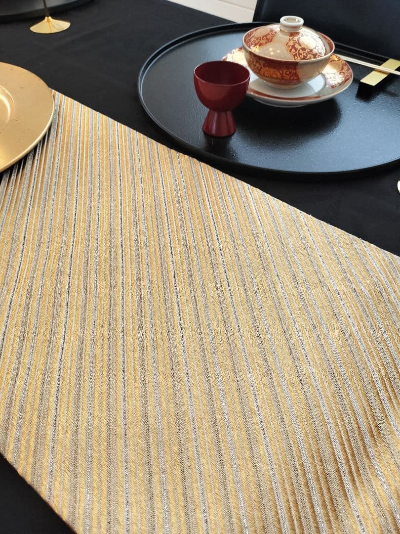 A625★高級‼️全通帯‼️ひな祭り‼️袋帯正絹テーブルランナー2ｍ16cm