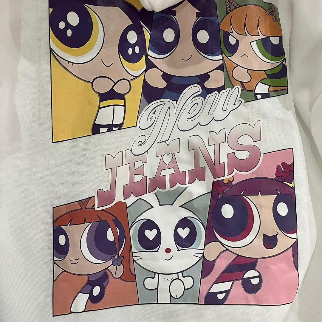 パワパフ×ニュージーンズ パーカー ＸＬ　裏起毛 オーバーサイズ　ユニセックス