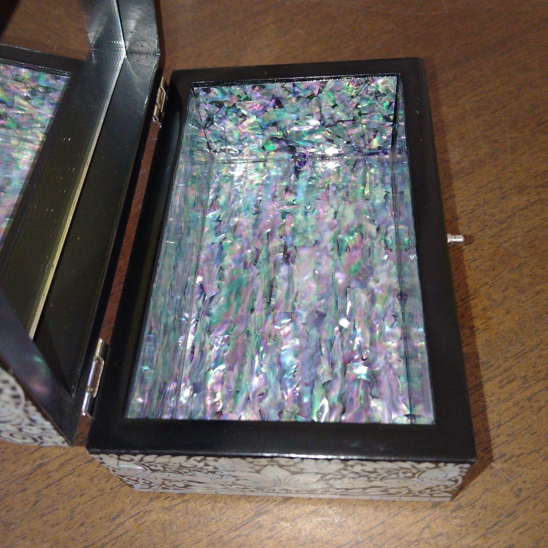 【未使用】螺鈿細工 ジュエリーボックス 韓国伝統工芸 鳳凰孔雀模様　 高級宝石箱