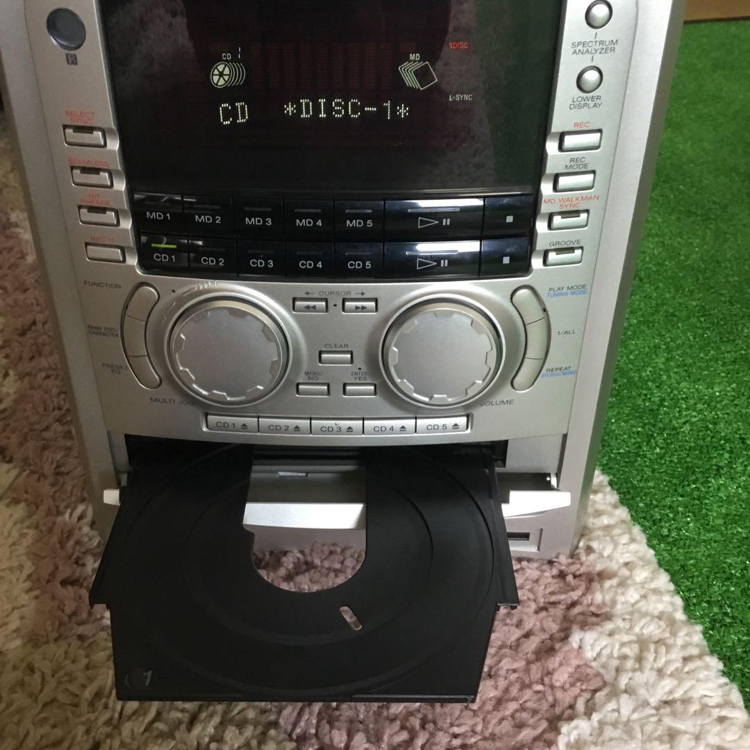 Sony ミニコンポ シルバー 2スピーカー
