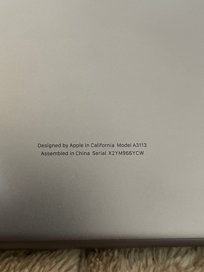 MacBook Air A3113 美品　充電器付き　スペースグレイ