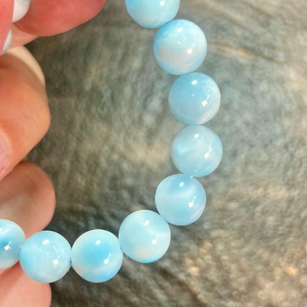 高品質　アイスラリマーブレスレット　ぷるぷる感　2-1