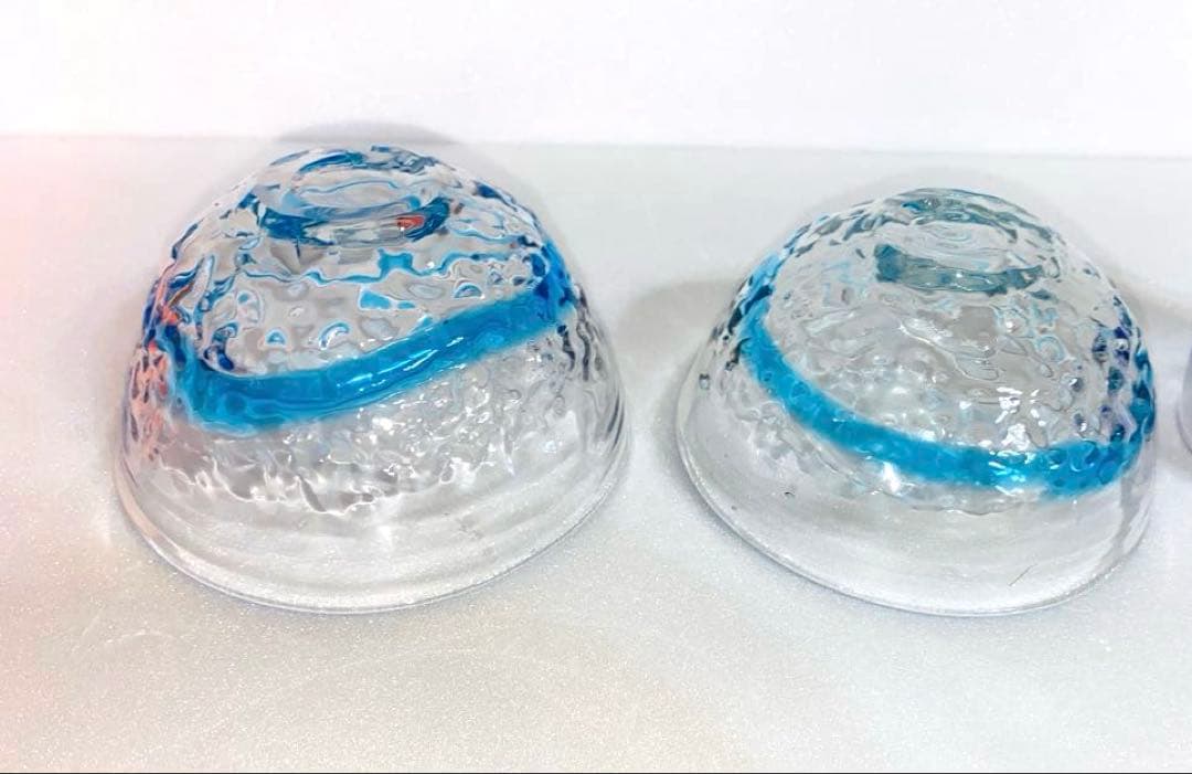 琉球ガラス　でこぼこグラス　角✖️2・丸✖️2・ボール✖️2