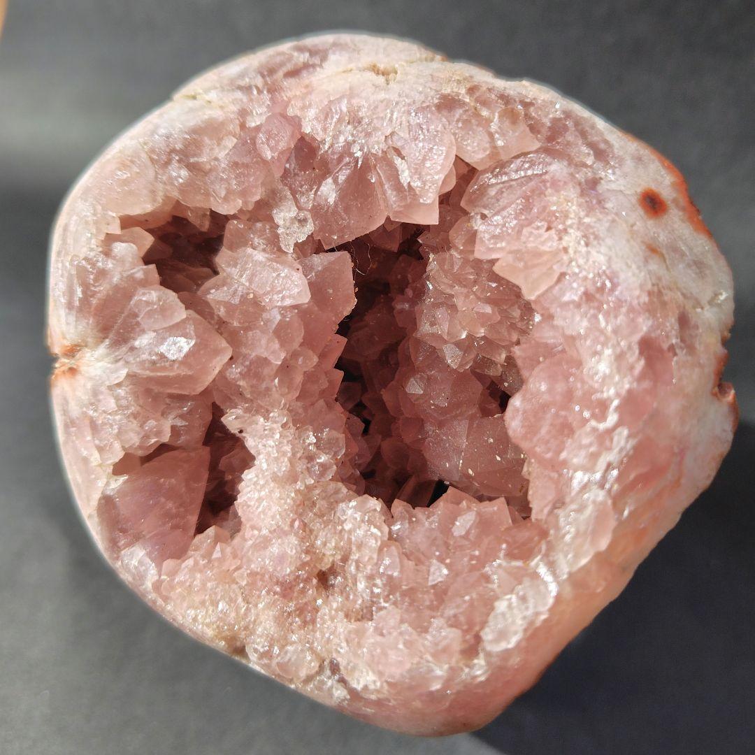 【高品質】ピンクアメジスト 原石 296g／台座付き