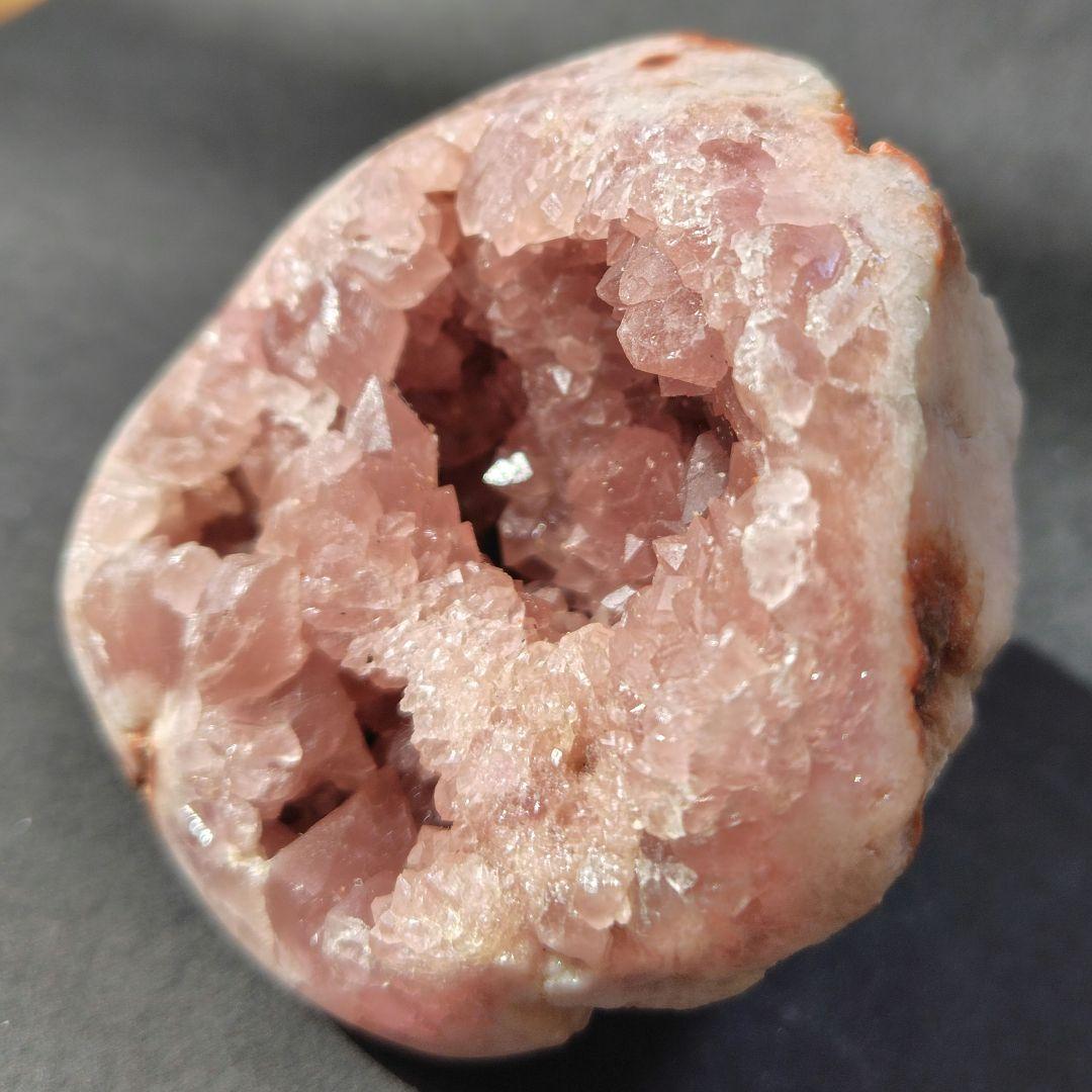 【高品質】ピンクアメジスト 原石 296g／台座付き