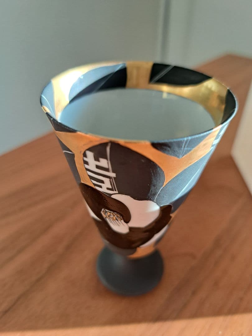 最終値下げ！ 九谷焼　井上雅子　高杯　白い花
