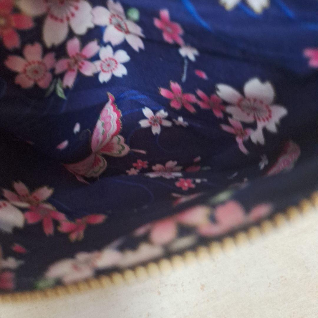 ねこちゃんパネル生地　ハンドメイド　まちなしバッグ　フラットポーチ