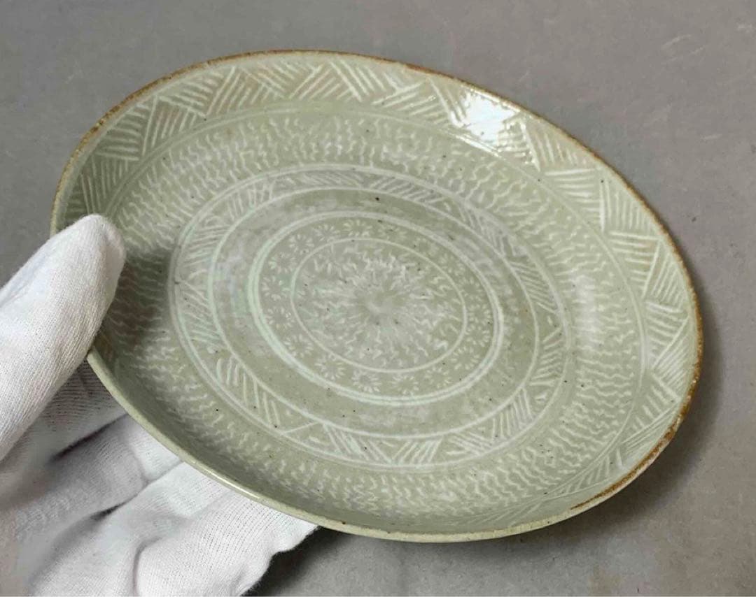 茶道具　三島皿