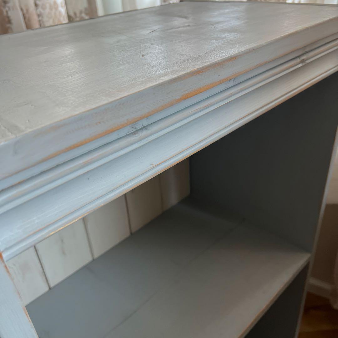 最終価格！アンティーク風に作ったブルーグレーの棚