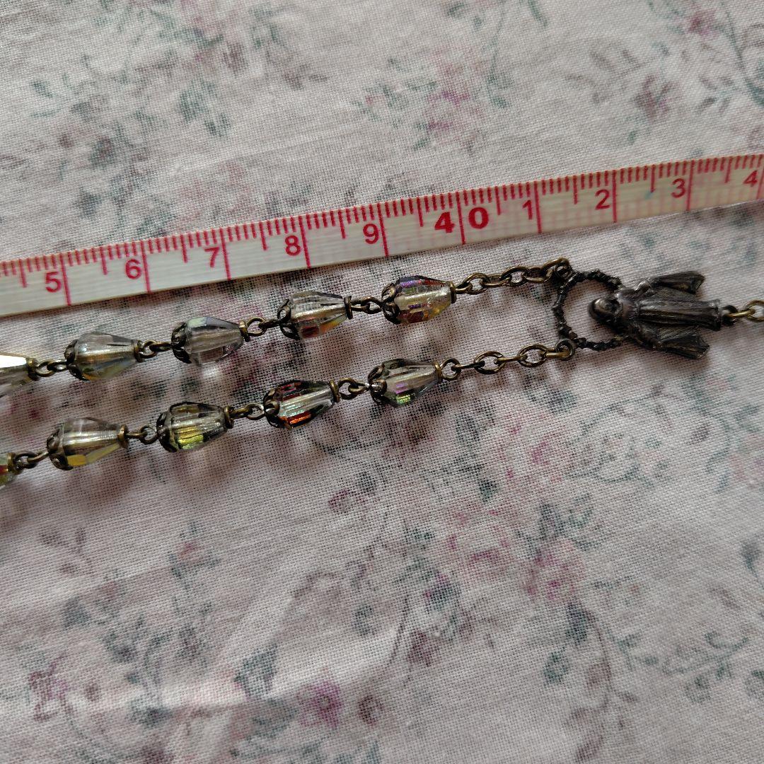 ２月末迄特別価格　ルーペ付き　アンティークロザリオネックレス　匿名配送