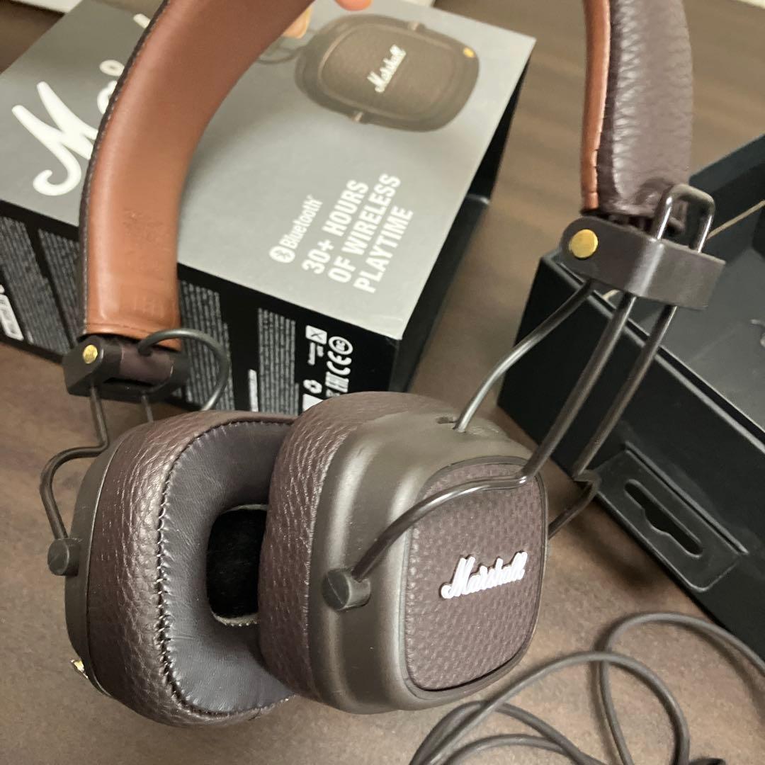 【美品】Marshall ヘッドフォン　マーシャル MAJOR III ブラウン