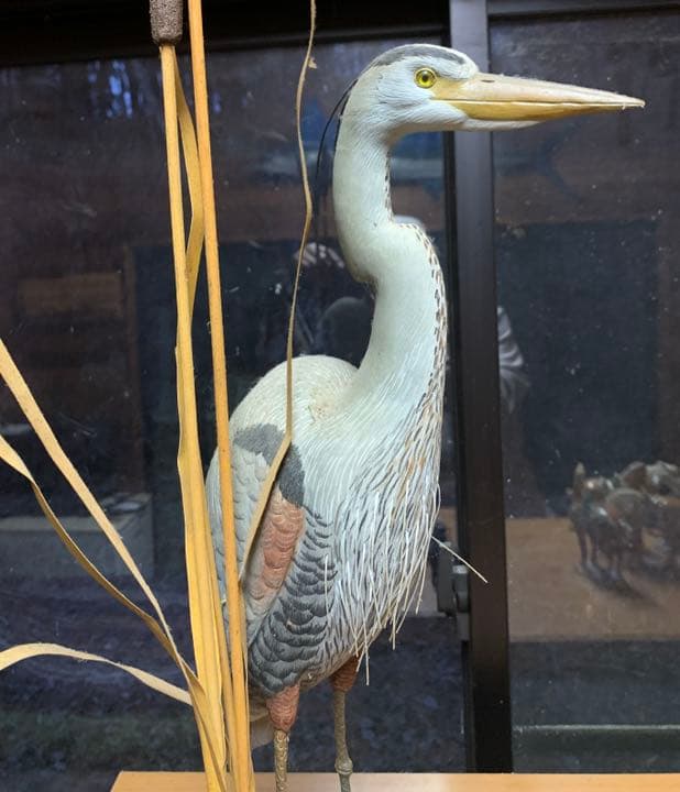 青鷺の立像、美術工芸品（作者署名付き）