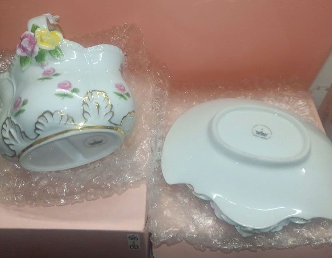 ★ロイヤルアーデン★3点セット★薔薇★スティックシュガー入れ★小物入れ♪