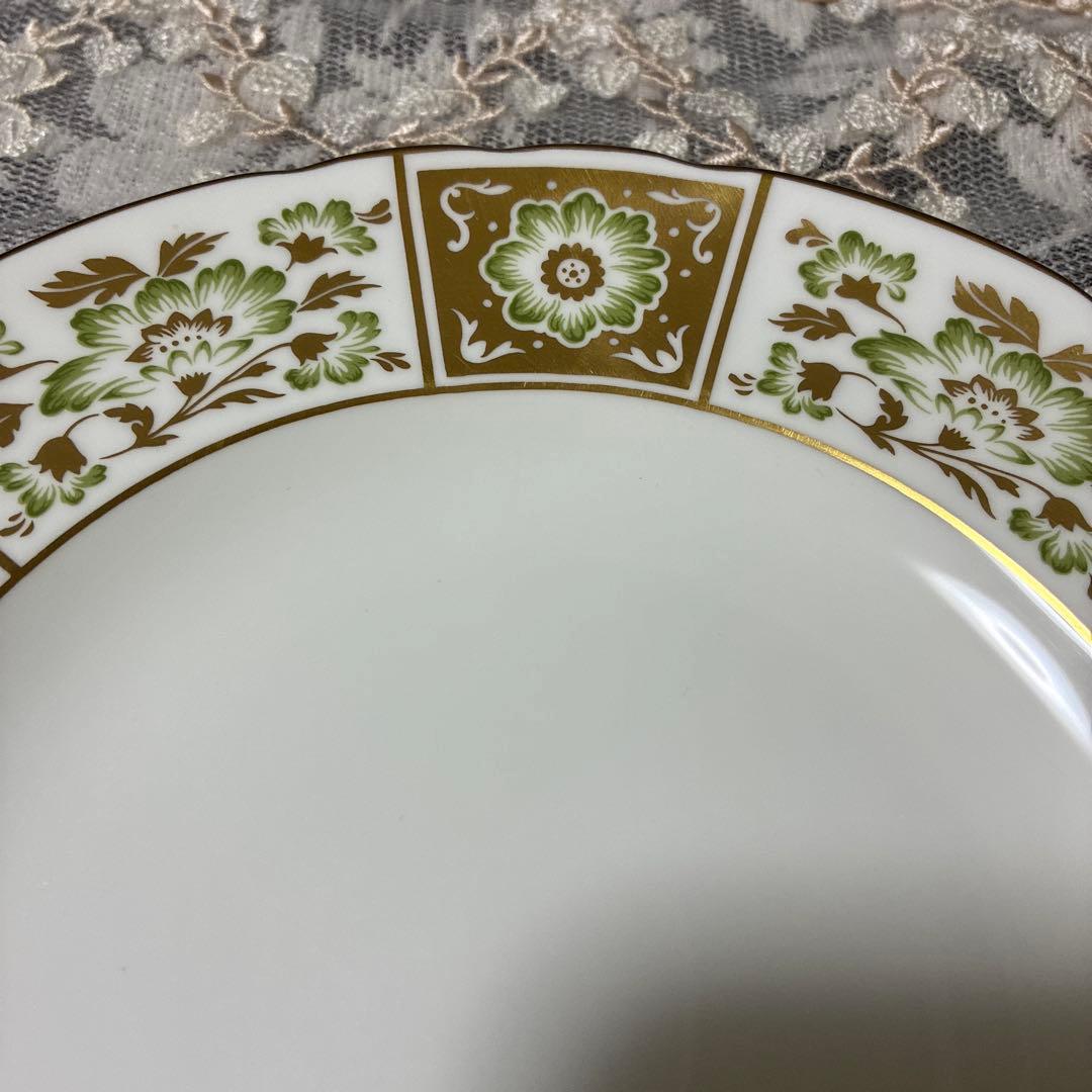 ロイヤルクラウンダービー　ダービーパネル グリーン プレート　21.5㎝