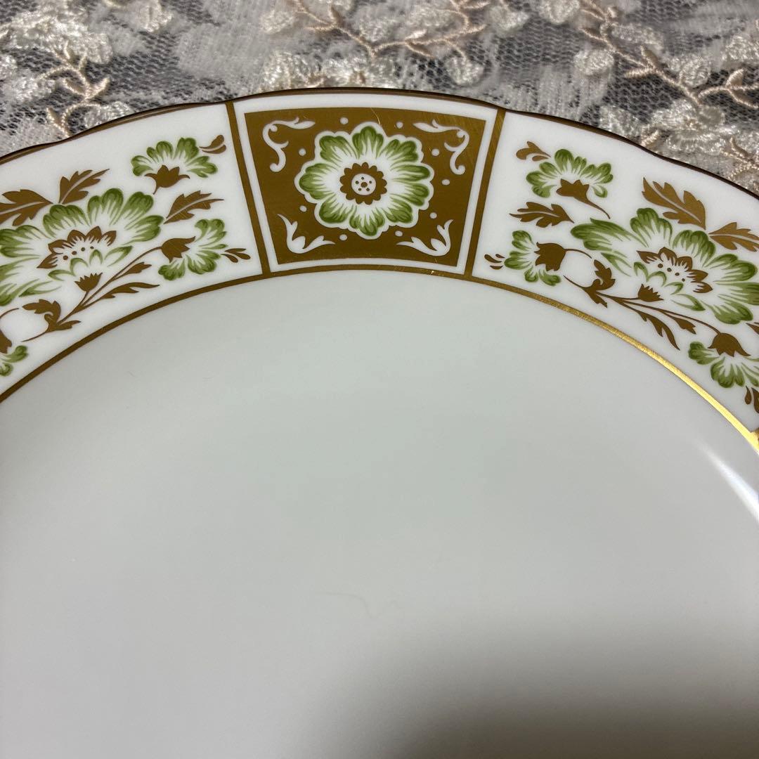 ロイヤルクラウンダービー　ダービーパネル グリーン プレート　21.5㎝