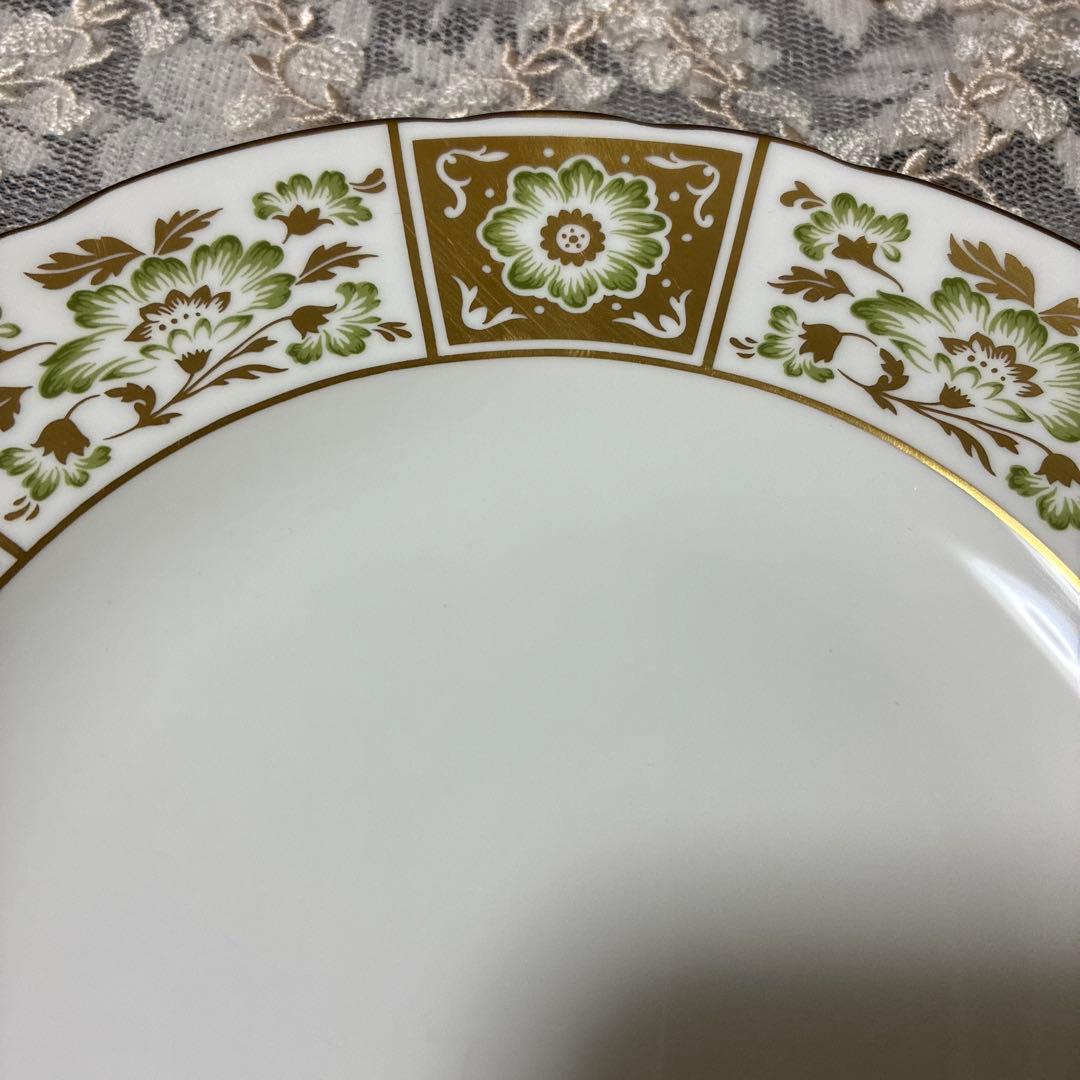 ロイヤルクラウンダービー　ダービーパネル グリーン プレート　21.5㎝