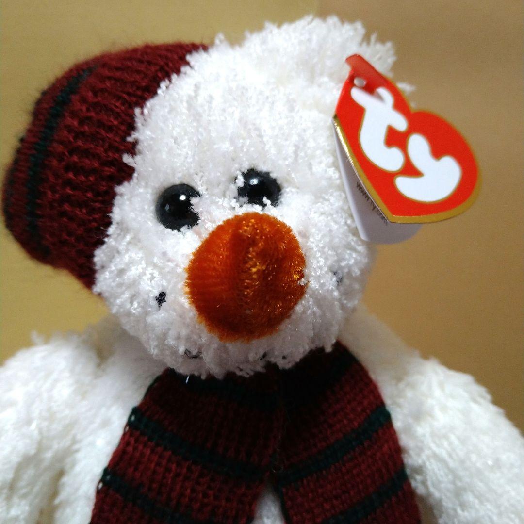 ty ぬいぐるみ クマ 雪だるま ビーニーベイビーズ クリスマス ユキダルマ