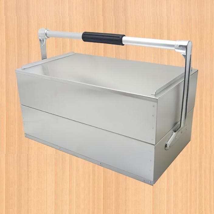 中尾アルミ アルミ出前箱 中 ２段式（関西式）