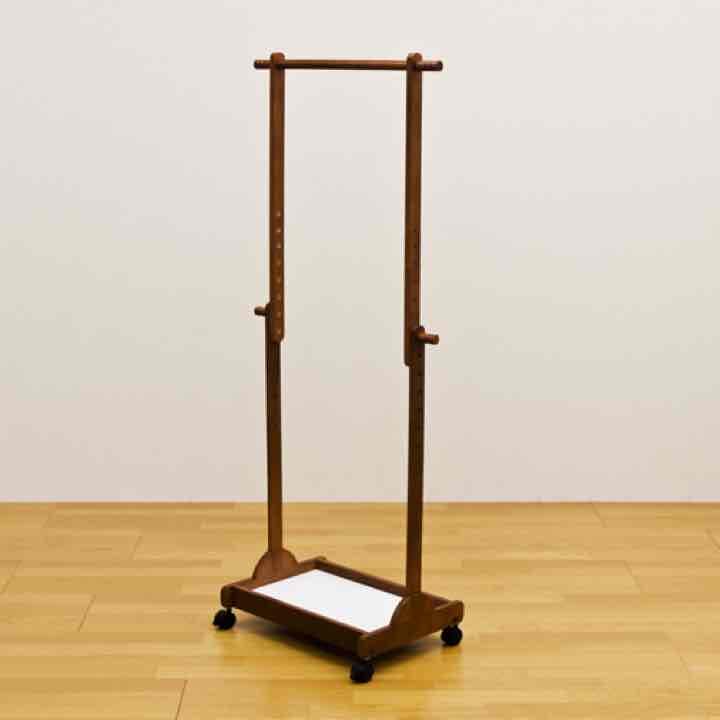 高さ調整式　ハンガーラック　棚付き　BR/WW17064