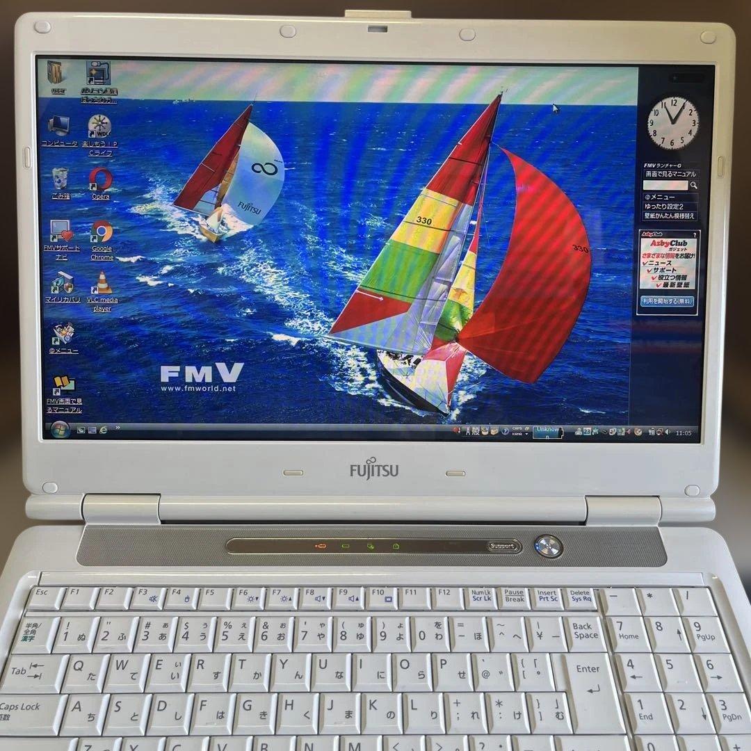 ★格安美品★WindowsVista★富士通15.6型スタイリッシュノートPC★