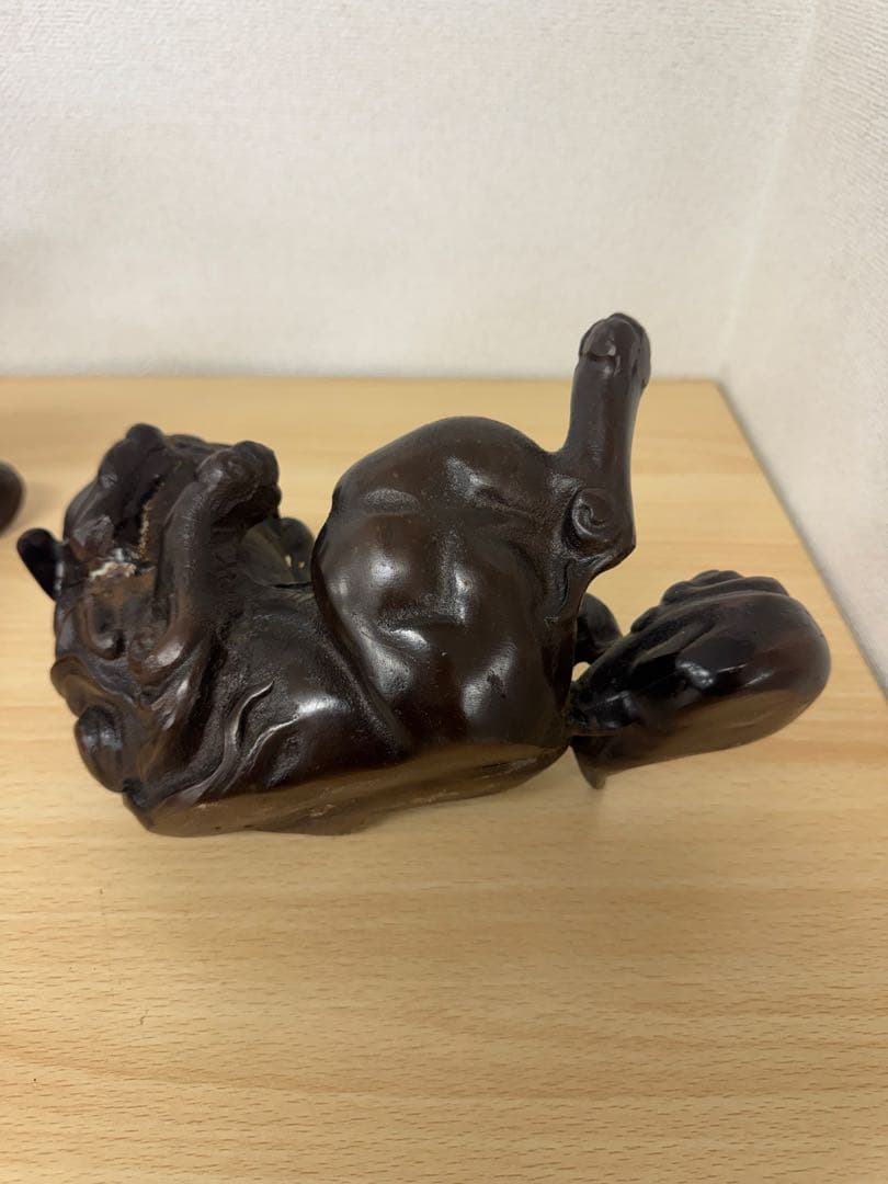狛犬　金属製　獅子　約9kg
