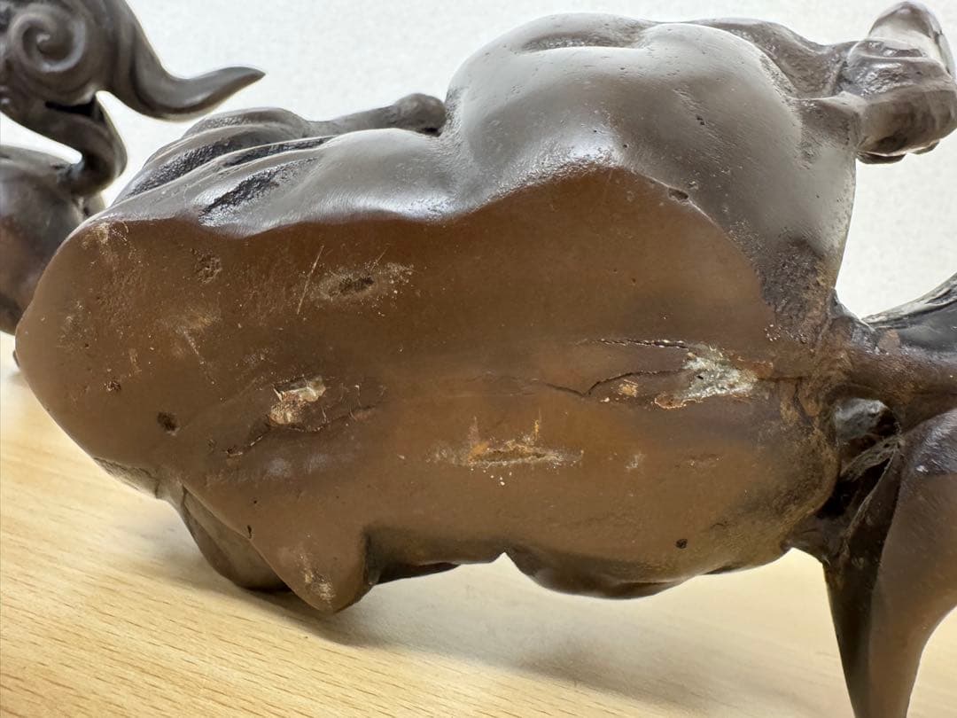 狛犬　金属製　獅子　約9kg