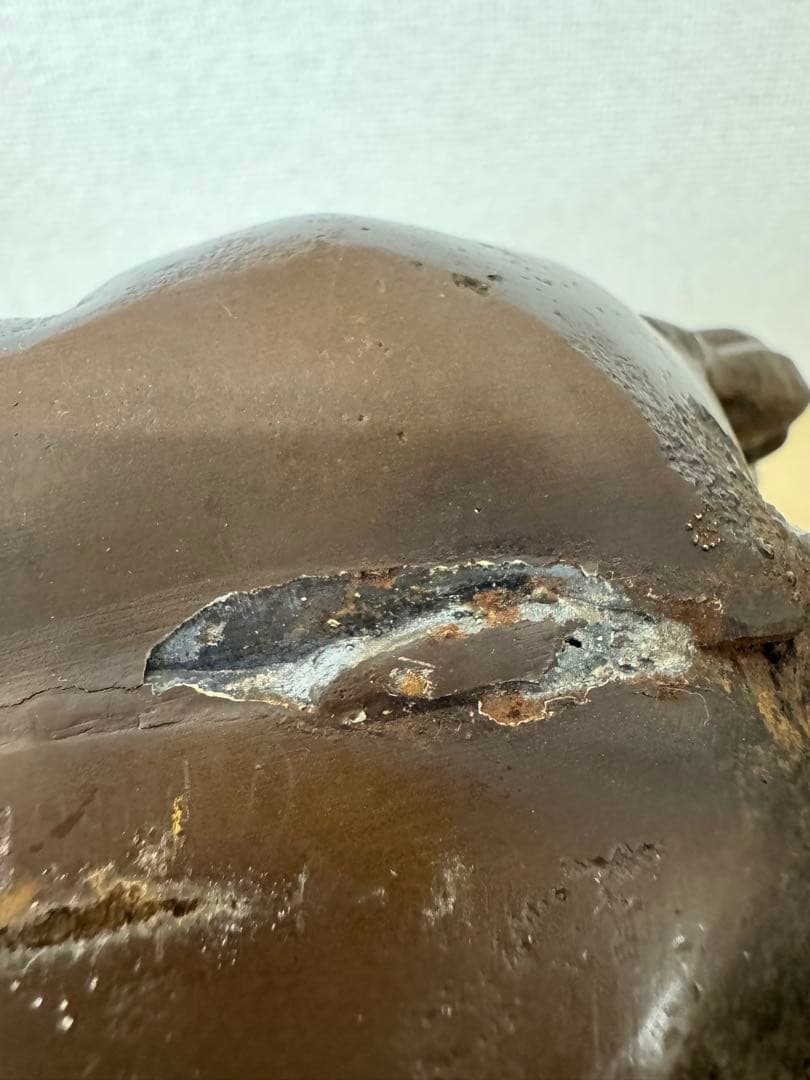 狛犬　金属製　獅子　約9kg