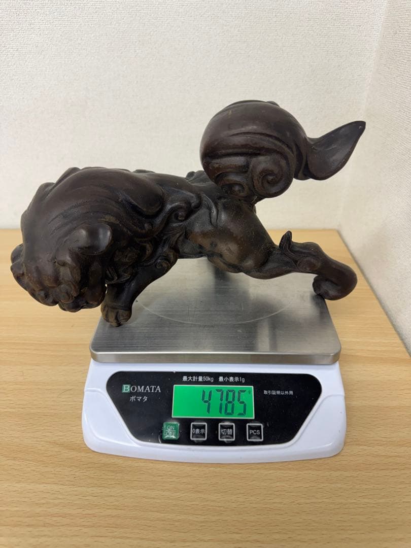 狛犬　金属製　獅子　約9kg