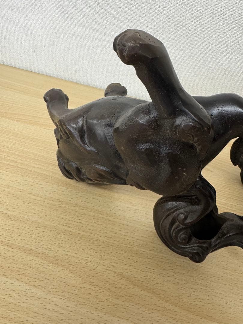 狛犬　金属製　獅子　約9kg