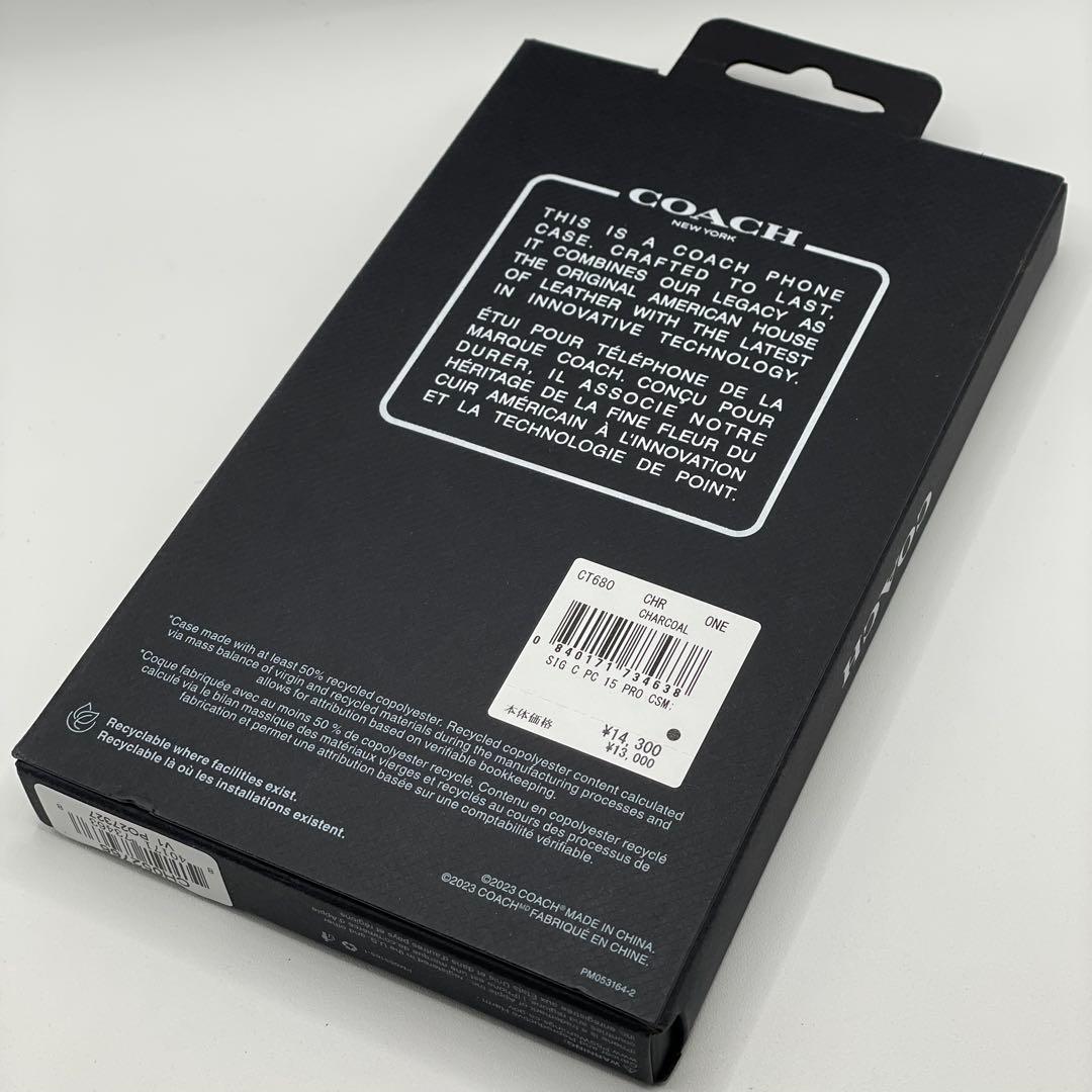 ✨未使用✨COACH コーチ スリム ラップ iPhone15 Pro ケース