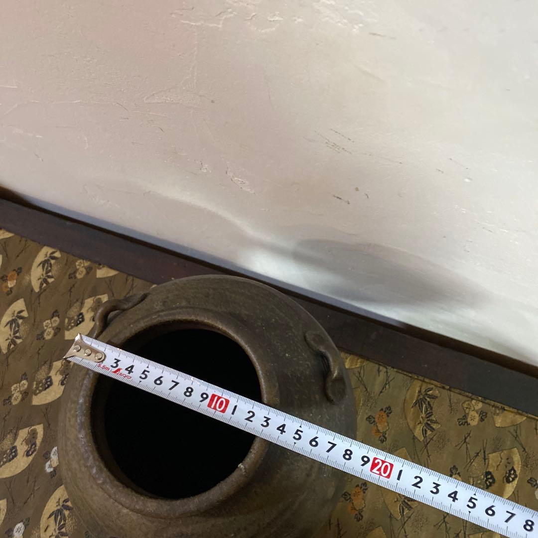 骨董　備前焼　茶壺　葉茶壺　三耳壺