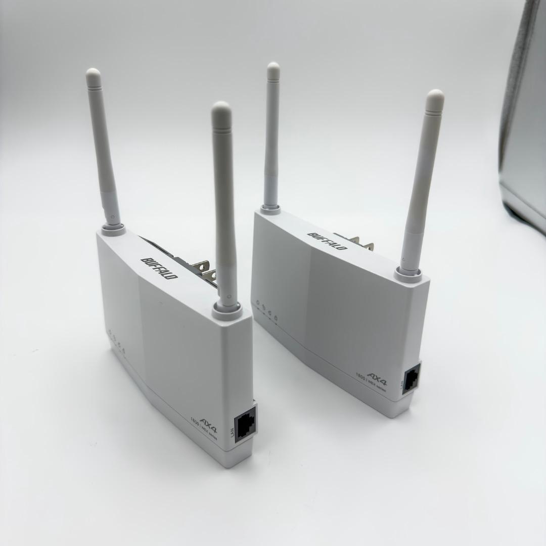【美品】 BUFFALO WiFi6 ルータ+中継機セット！