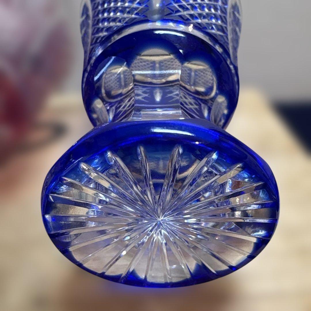 KAMAY「紗綾切子高杯ペア」薩摩切子