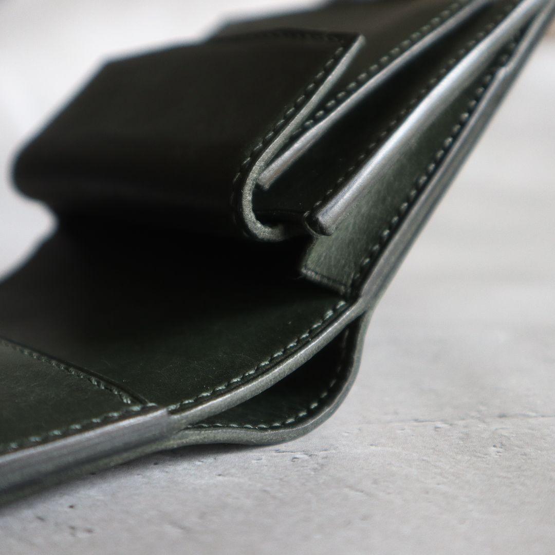 【受注制作】オコシ金具の三つ折り財布　マルゴー　フルハンドメイド