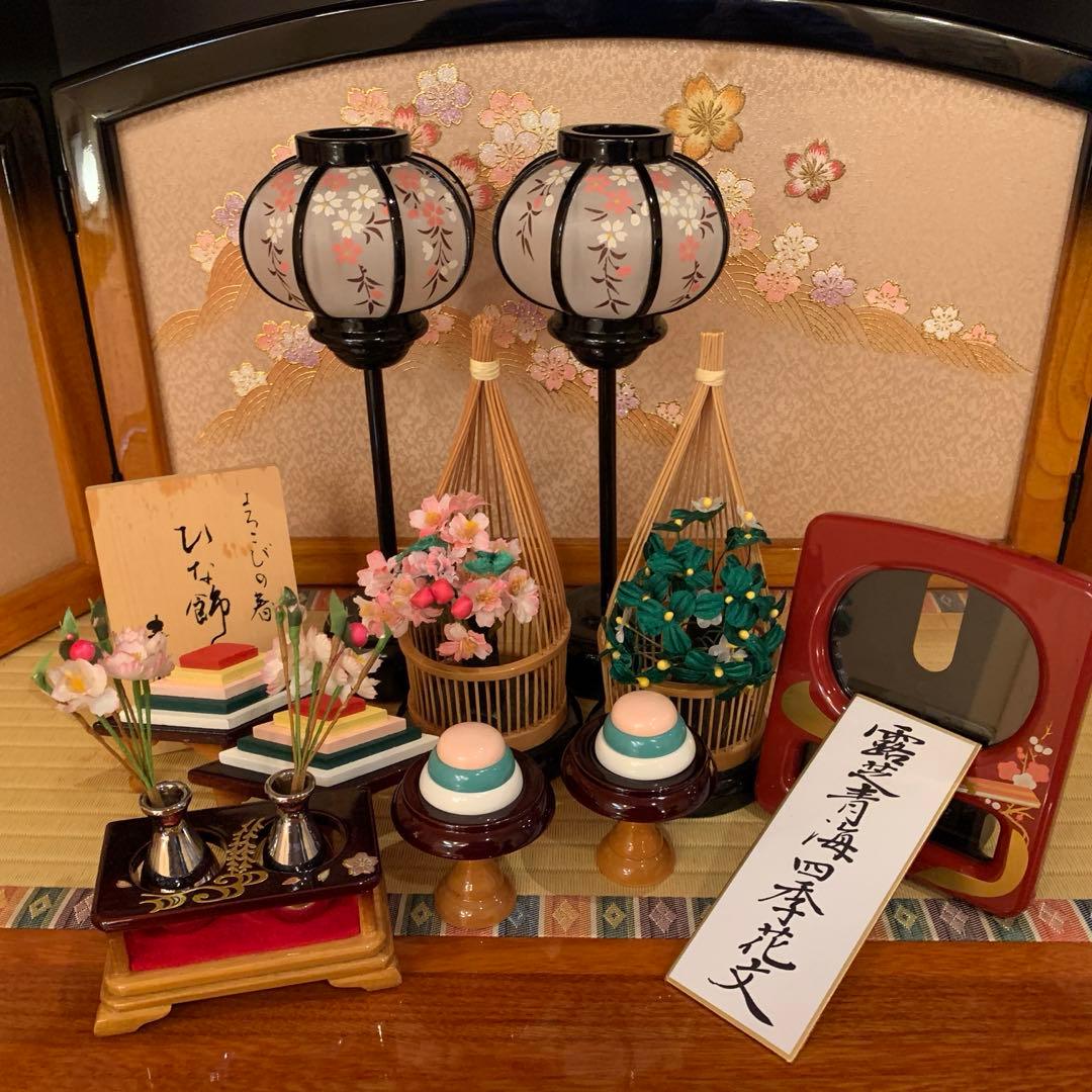 寿慶　ひな飾り　よろこびの春　雛人形　収納　2段　５人飾り